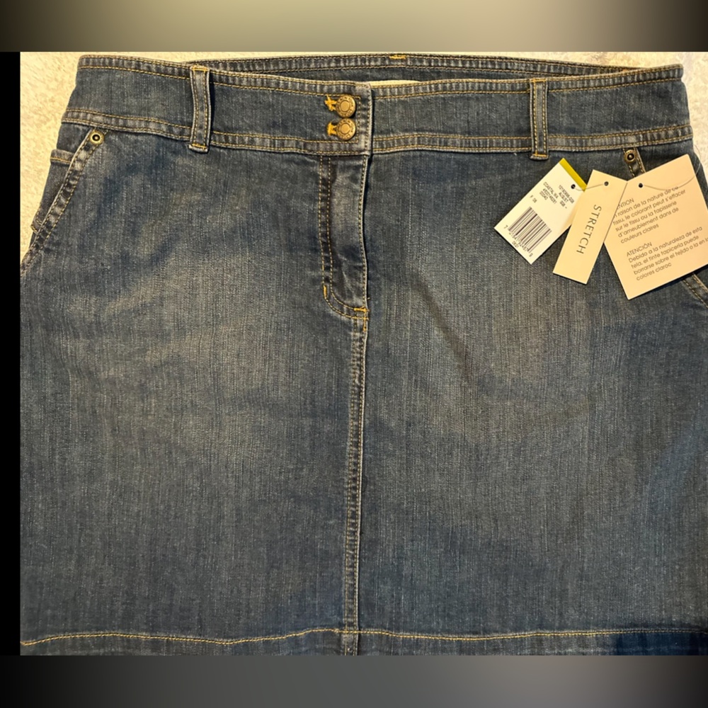 Jones New York Blue Denim Mini Skirt